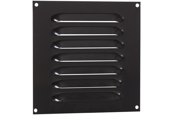 Alu schoepenrooster 150x150mm bruin vlak - afb. 1