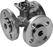 Betec kogelkraan 3W DN50 Kvs 25 RG R7050 - afb. 1