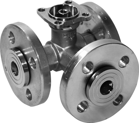 Betec kogelkraan 3W DN50 Kvs 25 RG R7050 - afb. 1