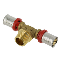 Bonfix Alu-pers T-stuk 16x1/2"Bui.x 16