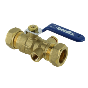 Bonfix kogelstopkraan 12mm knel + aftapgelegenheid - afb. 1