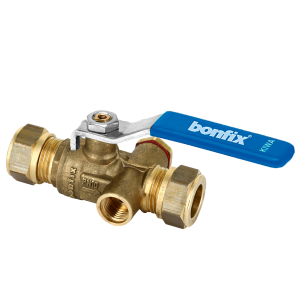 BPE Kogelstopkraan 22mm knel +aftapgelegenheid - afb. 1