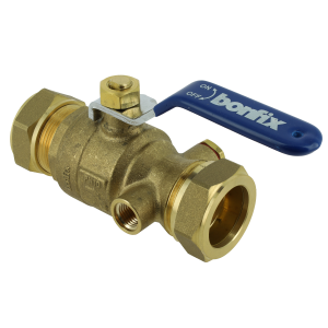 Bonfix kogelstopkraan 28mm knel + aftapgelegenheid - afb. 1