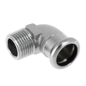 Bonfix Copper-press Staalverzinkt Knie 3/8 buitendraad x 15 mm. - afb. 1