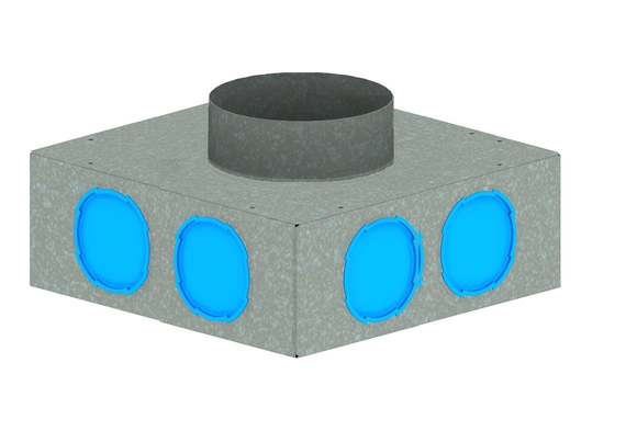 BUH HB+ Plenum afvoer 300x300 D150 40048 - afb. 1