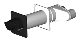 BUH muurdoorvoer PP 100-100 zwart 410076