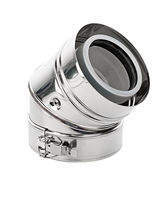 BUH Star bocht 45gr. 80/125 PP/RVS (2 st