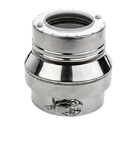 BUH Star luchtinlaat 80/125 PP/RVS 40045