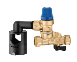 Caleffi inlaatcomb.1/2" 7bar met afsluit