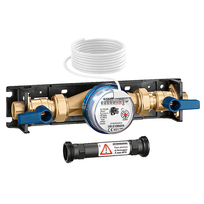 Caleffi warm watermeter 3/4" + afsl.kran