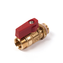 Comap kogelkraan 1/2" recht hendel rood