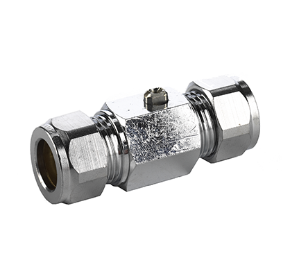 Comfort kogelkraan recht 12mm verchroomd - afb. 1