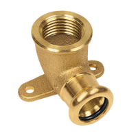 Copper-press Muurplaat 1/2" binnendraad x 12 mm