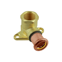 Copper-press Muurplaat 1/2"-15mm gas