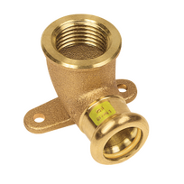 Copper-press Muurplaat 1/2"-15mm gas