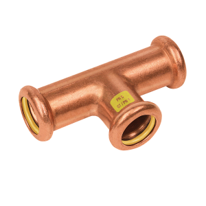 Copper-press T-stuk 22mm gas - afb. 1