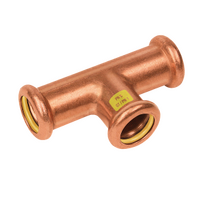 Copper-press T-stuk 28-22-28mm gas