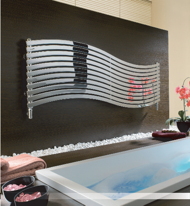 Designradiator Lola 450x1516x40 RVS gepol. horizontaal 484W DRL - afb. 1