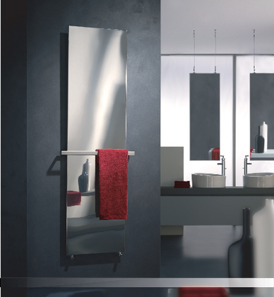 Designradiator Lola 450x1516x40 RVS gepol. horizontaal 880W DRL - afb. 1