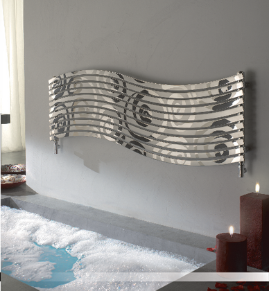 Designradiator Lola 450x1516x40 RVS satin horizontaal 484W DRL - afb. 1