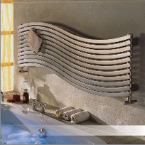Designradiator Lola 450x1516x40 RVS satin horizontaal 549W DRL