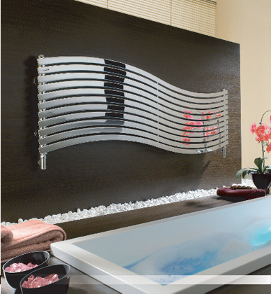 Designradiator Lola 570x1516x40 RVS gepol. horizontaal 616W DRL - afb. 1