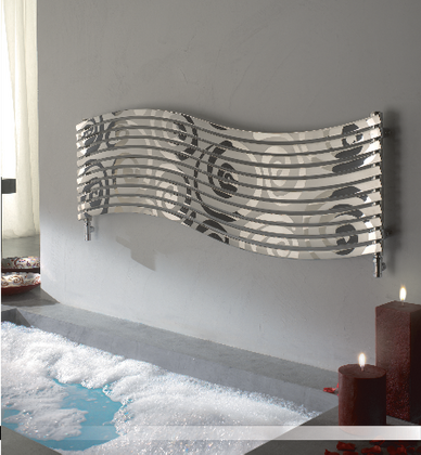 Designradiator Lola 570x1516x40 RVS satin horizontaal 616W DRL - afb. 1