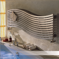 Designradiator Lola 570x1516x40 RVS satin horizontaal 698W DRL