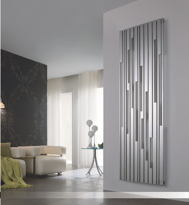 Designradiator Stradivari 1150x420x40 vert. RVS satin 378W DRL - afb. 1