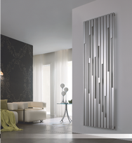 Designradiator Stradivari 2100x660x40 vert. RVS satin 1084W DRL