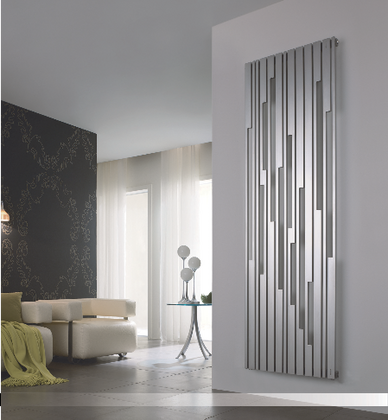 Designradiator Stradivari 2100x660x40 vert. RVS satin 1084W DRL - afb. 1