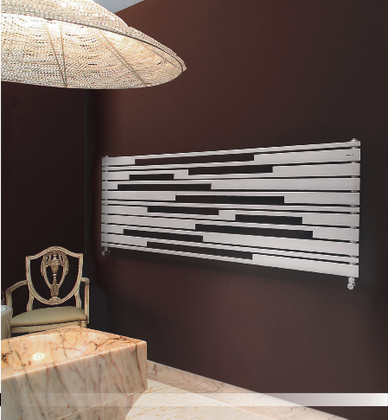 Designradiator Stradivari 420x1150x40 horiz. RVS satin 347W DRL - afb. 1