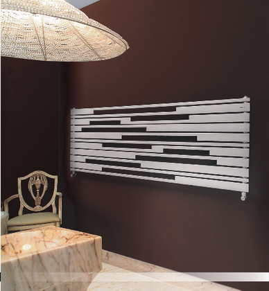 Designradiator Stradivari 420x1150x40 horiz. RVS satin 347W DRL - afb. 1