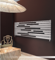 Designradiator Stradivari 660x2100x40 horiz. RVS satin 997W DRL