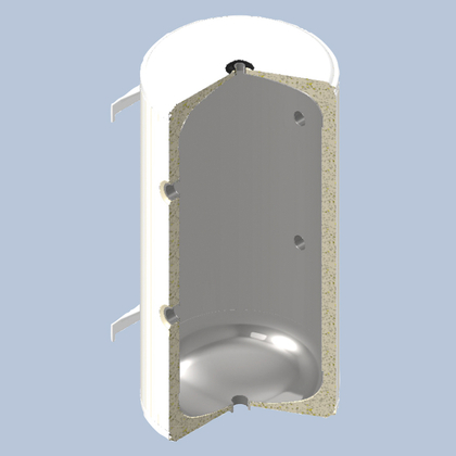 DRL buffervat 100 liter 6bar wand staal wit geisoleerd -10 graden C to - afb. 3