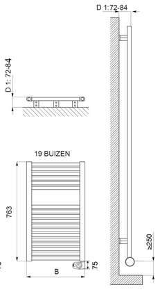 DRL E-Comfort Claudia 763x500 500W 35cm snoer (VVE=50) DRL - afb. 2