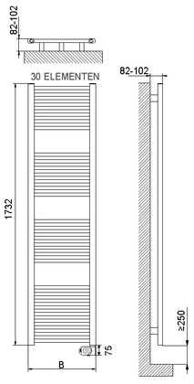 DRL E-Comfort Lisa 1732x500 900W 35cm snoer (VVE=50) DRL - afb. 2