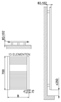 DRL E-Comfort Lisa 700x500 400W 25cm snoer (VVE=50) DRL
