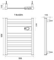 DRL E-Comfort Zion 658x508mm 500W wit RAL9010