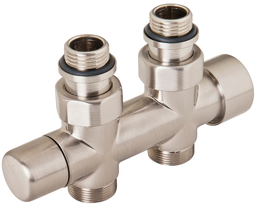 DRL RVS LOOK onderblok 2x1/2" 50mm recht - afb. 1