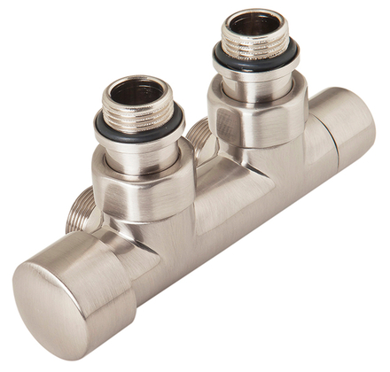 DRL RVS LOOK onderblok 2x1/2" 50mm recht - afb. 1