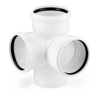 Dyka Stil dubbel haaks T-stuk 100mm 3x m