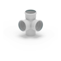 Dyka Stil dubbel haaks T-stuk 100mm 3x m