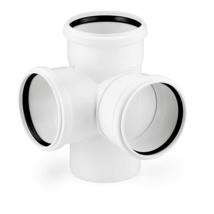Dyka Stil dubbel haaks T-stuk 100mm 3x m - afb. 1