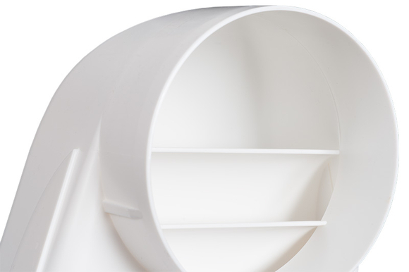 ECO+ overgangstuk haaks O125mm -169x77mm - afb. 2