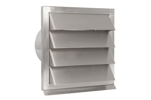 ECO+ RVS buitenrooster O125mm vaste lame - afb. 1