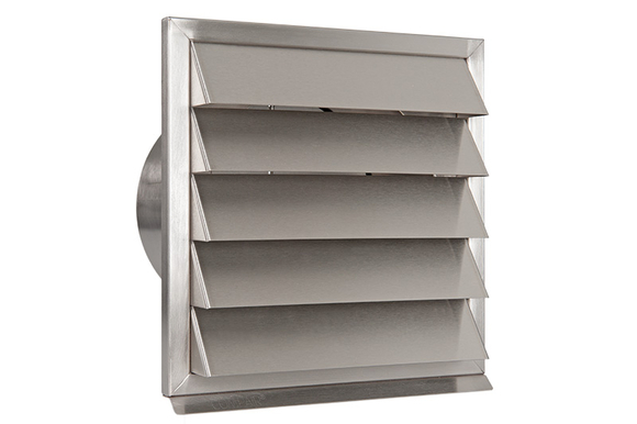 ECO+ RVS buitenrooster O180mm vaste lame - afb. 1