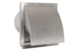 ECO+ RVS gevelrooster O150mm met gebogen