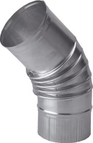 Enkelw.alu.bocht 130mm 45 gr. 450132
