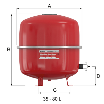 Expansievat Flexcon Premium 4/0,5 6bar Flamco - afb. 12